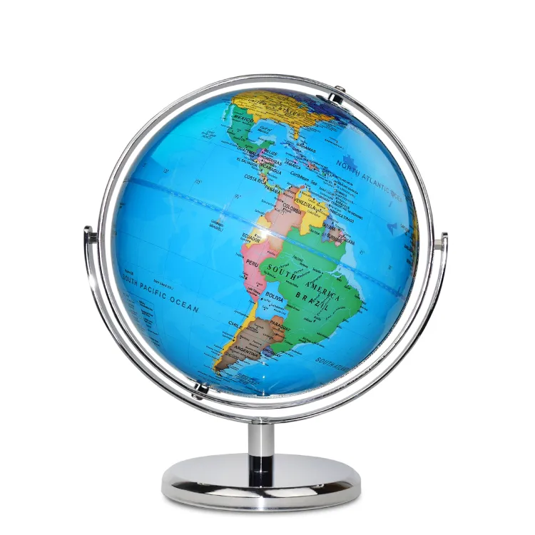 22.8cm (9") Political World Globe with Full-Swing Metal Meridian & Heavy-Duty Metal Base detail view 2